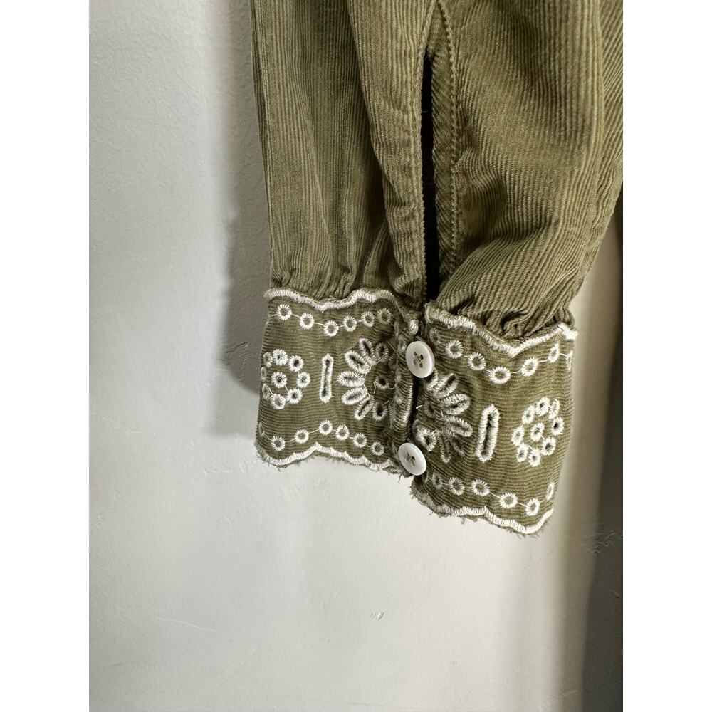 Madewell Embroidered Corduroy Square Neck Mini Dress size XS - Picture 4 of 5